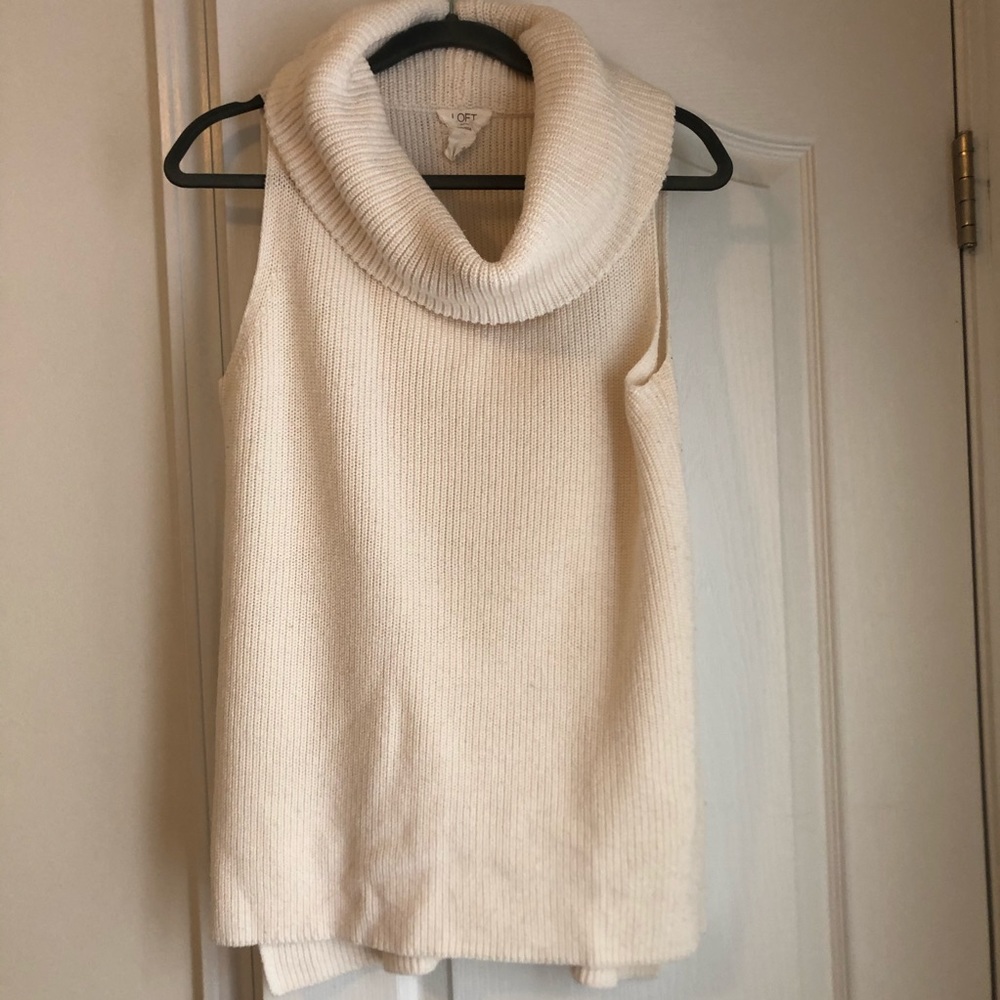 LOFT Sleeveless Cowl-neck Sweater